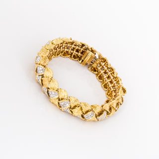 Estate Hammerman Bros. 18K Gold Diamonds Link Bracelet