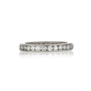 2000s Platinum Round Brilliant-Cut Diamonds Eternity Band