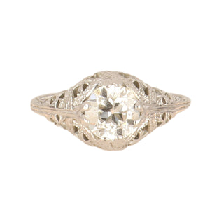 Art Deco GIA 1.04 Carat Old European-Cut Diamond Solitaire Engagement Ring