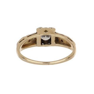 Two-Tone 14K Gold Diamond 5 Stone Ring with Diamonds