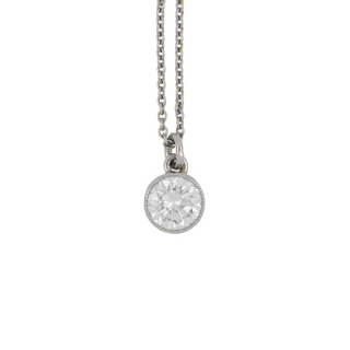 Vintage/Estate White Platinum Diamond Pendant Necklace