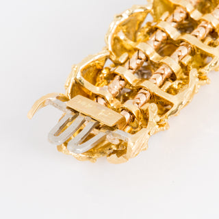 Estate Hammerman Bros. 18K Gold Diamonds Link Bracelet