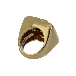 Vintage David Webb 18K Gold Cocktail Ring