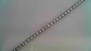 Mid-Century Platinum Diamond Line Bracelet