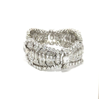 Vintage/Estate White Platinum Diamonds Link Bracelet