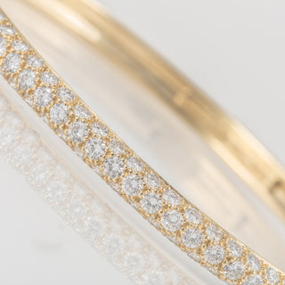 Estate Tiffany & Co. 18K Gold Diamonds Bangle Bracelet