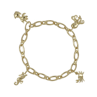 Tiffany & Co. 18K Gold Charm Bracelet with Diamonds