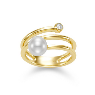 Mastoloni 18K Gold Freshwater Pearl Wrap Ring