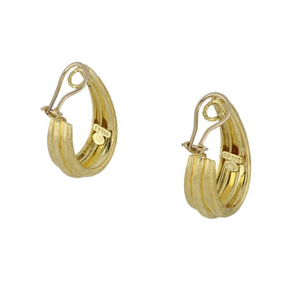 2000s Henry Dunay 18K Gold Hoop Earrings