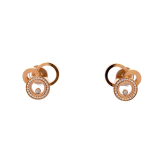 Chopard 18K Rose Gold Diamonds Stud Earrings