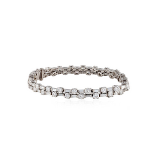 Oscar Heyman White Platinum Diamonds Link Bracelet