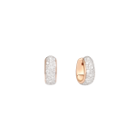 Pomellato 18K Rose Gold Diamonds Huggie Earrings