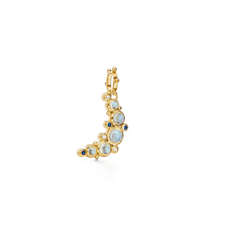 Temple St Clair 18K Gold Moonstone Drop Pendant with Sapphire