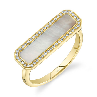 Shy Creation 14K Gold Mother Of Pearl with Diamond