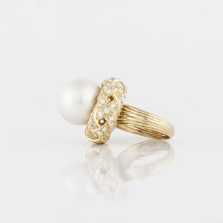 Vintage/Estate 18K Gold South Sea Pearl Other with Diamonds