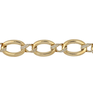 Antonio Papini 18K Gold Diamond Link Bracelet