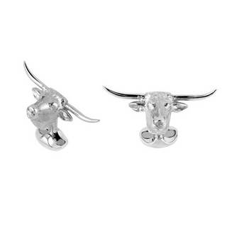 Deakin & Francis Sterling Silver Longhorn Cufflinks