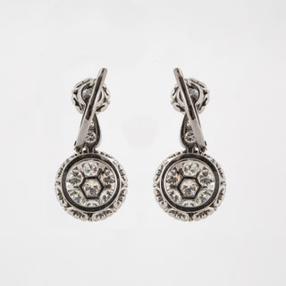 Vintage/Estate Platinum Diamonds Clip Earrings