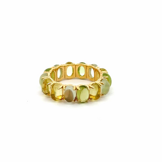 Vintage/Estate 18K Gold Quartz Eternity Ring