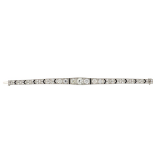 Vintage/Estate White Platinum Diamond Line Bracelet with Diamonds