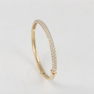 Estate Tiffany & Co. 18K Gold Diamonds Bangle Bracelet