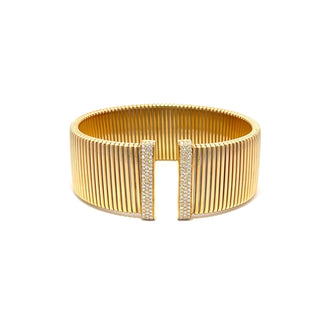 Antonio Papini 18K Gold Diamond Cuff Bracelet