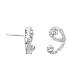 Tenenbaum Workshop Platinum Diamond Stud Earrings