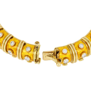 Tiffany & Co. 18K Gold Diamonds Link Bracelet