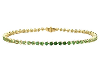 Lisa Nik 18K Gold Tsavorite Garnet Line Bracelet