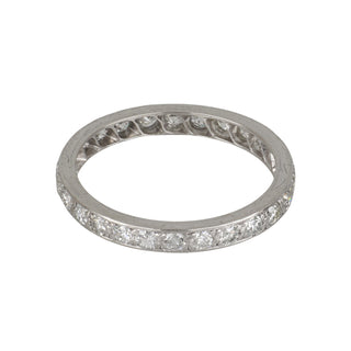 Art Deco Platinum Round Cut Diamond Eternity Band