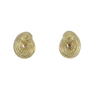 1980s David Webb 18K Gold Clip Earrings