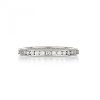 2000s Tiffany & Co. Platinum Round Brilliant-Cut Diamonds Eternity Band