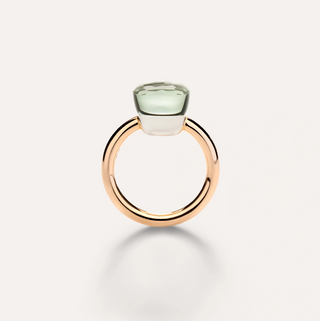 Pomellato Two-Tone 18K Gold Prasiolite Nudo Classic Ring