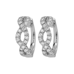 Tenenbaum Collection 18K White Gold Diamonds Hoop Earrings