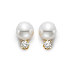 Mastoloni 18K Gold Stud Earrings with Diamonds