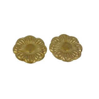 Estate LaLaounis 18K Gold Satin Finish Flower Earrings