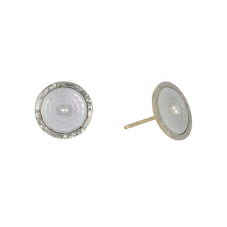 Tenenbaum Workshop Two-Tone Mother of Pearl Stud Earrings