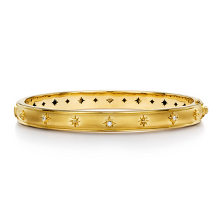 Temple St Clair 18K Gold Diamond Bangle Bracelet