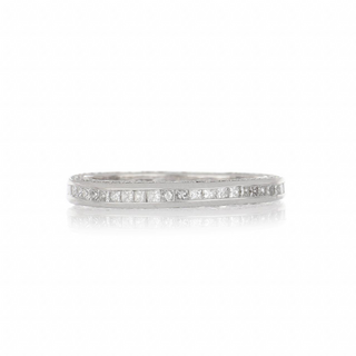 2000s Platinum Various Shapes Cut Diamonds Eternity Band