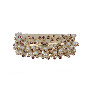 Vintage/Estate 14K Gold Bangle Bracelet with Rubies