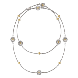 Buccellati Sterling Silver Station Necklace