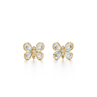 Temple St Clair 18K Gold Moonstone Spray Earrings with Diamond