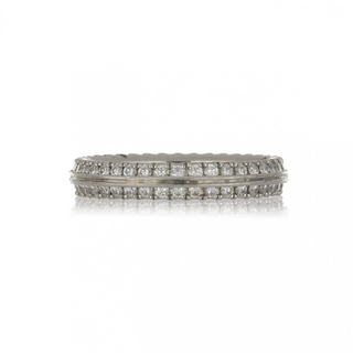 Platinum Round Brilliant-Cut Diamond Eternity Band