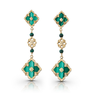 Buccellati 18K Gold Malachites Multi Drop Earrings