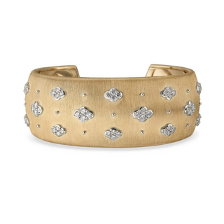 Buccellati Two-Tone 18K Gold Diamonds Cuff Bracelet