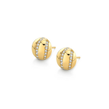 Load image into Gallery viewer, Michael M Yellow 14K Gold Round Cut Diamond Stud Earrings
