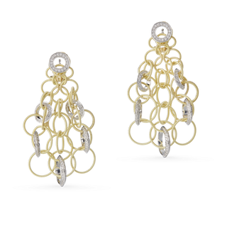 Buccellati 18K Gold Diamonds Chandelier Earrings