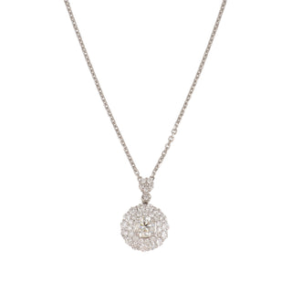 Vintage/Estate 18K White Gold Diamond Pendant Necklace with Diamonds