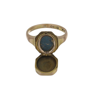 Art Deco 9K Gold Oval Signet Ring