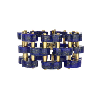 Aletto Brothers 18K Gold Diamond Link Bracelet with Lapis